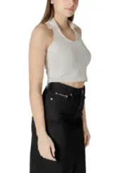 "Calvin Klein Jeans Tops im Sale | Calvin Klein Jeans Beige V-Neck Top online kaufen"|Planet-Deluxe