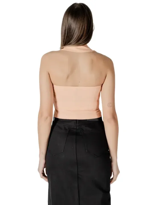 "Calvin Klein Jeans Tops im Sale | Calvin Klein Jeans Damen V-Ausschnitt Top Orange online kaufen"|Planet-Deluxe