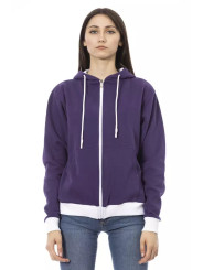 Sweaters Chic Purple Cotton Hooded Sweater 230,00 € 2000051499554 | Planet-Deluxe