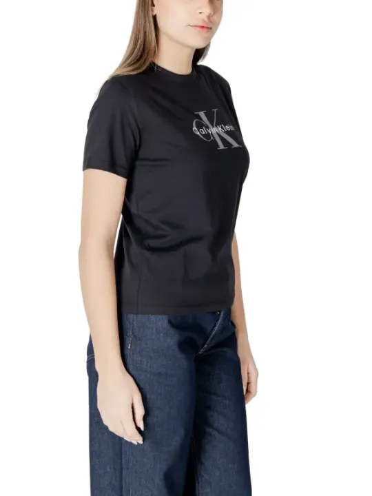 "Calvin Klein Jeans T-Shirts im Sale | Calvin Klein Jeans Elegantes Baumwoll TShirt Schwarz online kaufen"|Planet-Deluxe