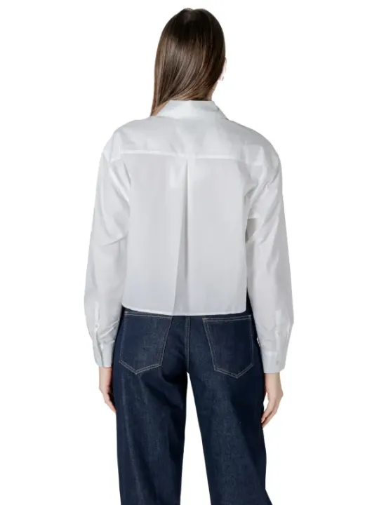 "Calvin Klein Jeans Hemden im Sale | Calvin Klein Damenhemd Weiß Baumwolle online kaufen"|Planet-Deluxe