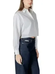 "Calvin Klein Jeans Hemden im Sale | Calvin Klein Damenhemd Weiß Baumwolle online kaufen"|Planet-Deluxe