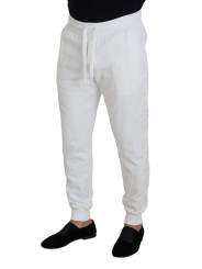 Jeans & Pants Elegant White Cotton Sweatpants 740,00 € 8054802204038 | Planet-Deluxe