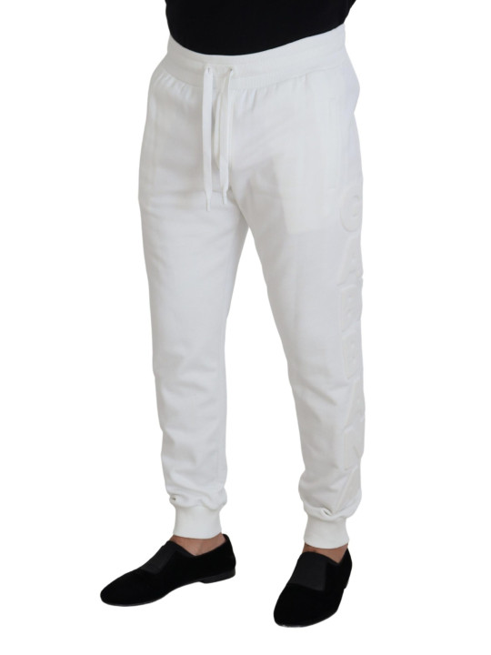 Jeans & Pants Elegant White Cotton Sweatpants 740,00 € 8054802204038 | Planet-Deluxe