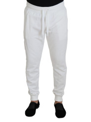 Jeans & Pants Elegant White Cotton Sweatpants 740,00 € 8054802204038 | Planet-Deluxe