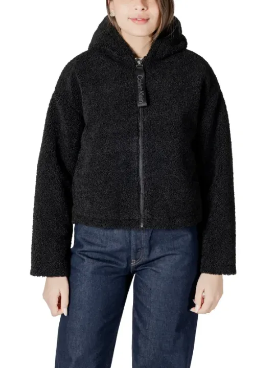 "Calvin Klein Jeans Blazer im Sale | Calvin Klein Damen Kapuzenjacke Schwarz online kaufen"|Planet-Deluxe