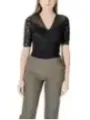 "Morgan De Toi Blusen im Sale | Morgan De Toi Schwarze V-Ausschnitt Bluse online kaufen"|Planet-Deluxe