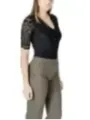 "Morgan De Toi Blusen im Sale | Morgan De Toi Schwarze V-Ausschnitt Bluse online kaufen"|Planet-Deluxe