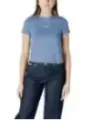 "Calvin Klein Jeans T-Shirts im Sale | Calvin Klein Azurblau Damen T-Shirt online kaufen"|Planet-Deluxe