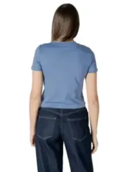"Calvin Klein Jeans T-Shirts im Sale | Calvin Klein Azurblau Damen T-Shirt online kaufen"|Planet-Deluxe
