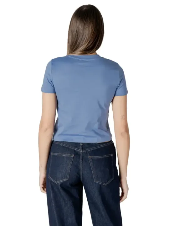 "Calvin Klein Jeans T-Shirts im Sale | Calvin Klein Azurblau Damen T-Shirt online kaufen"|Planet-Deluxe