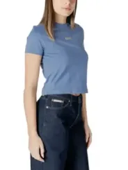 "Calvin Klein Jeans T-Shirts im Sale | Calvin Klein Azurblau Damen T-Shirt online kaufen"|Planet-Deluxe