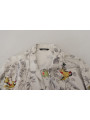 Shirts Elegant Silk Bird Print Casual Shirt 900,00 € 8052087939454 | Planet-Deluxe