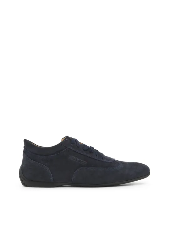 Blaue Sparco IMOLA-GP-Rennschuhe Detailaufnahme