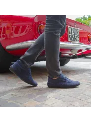 Blaue Sparco IMOLA-GP-CAM Wildlederschuhe