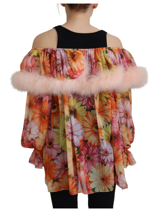 Tops & T-Shirts Elegant Silk Floral Off-Shoulder Blouse 2.300,00 € 8057142145078 | Planet-Deluxe