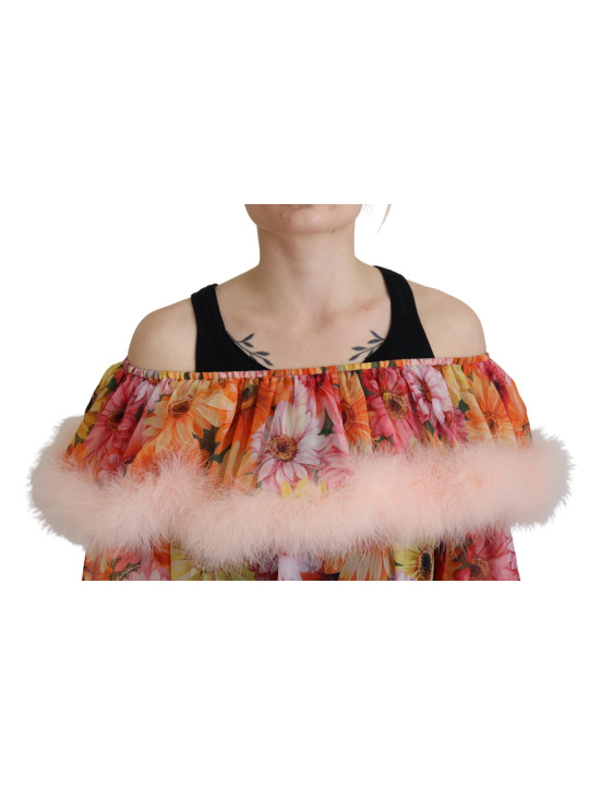 Tops & T-Shirts Elegant Silk Floral Off-Shoulder Blouse 2.300,00 € 8057142145078 | Planet-Deluxe
