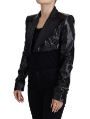 Jackets & Coats Elegant Cropped Black Designer Jacket 2.020,00 € 8057142096561 | Planet-Deluxe