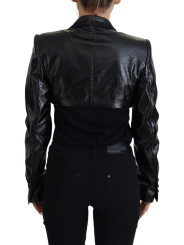 Jackets & Coats Elegant Cropped Black Designer Jacket 2.020,00 € 8057142096561 | Planet-Deluxe