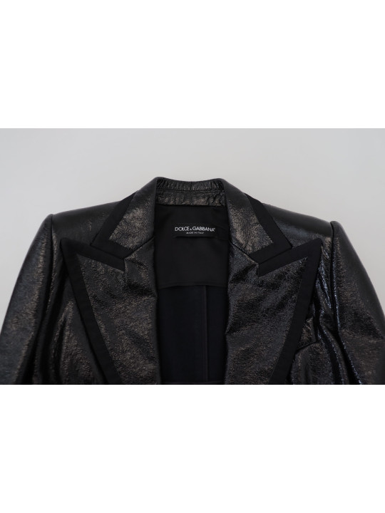 Jackets & Coats Elegant Cropped Black Designer Jacket 2.020,00 € 8057142096561 | Planet-Deluxe