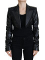 Jackets & Coats Elegant Cropped Black Designer Jacket 2.020,00 € 8057142096561 | Planet-Deluxe