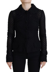 Jackets & Coats Elegant Black Wool Blend Button Down Jacket 2.410,00 € 8057142057715 | Planet-Deluxe
