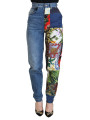 Jeans & Pants Patchwork Jacquard Blue Denim Luxury Jeans 1.380,00 € 8050249423841 | Planet-Deluxe