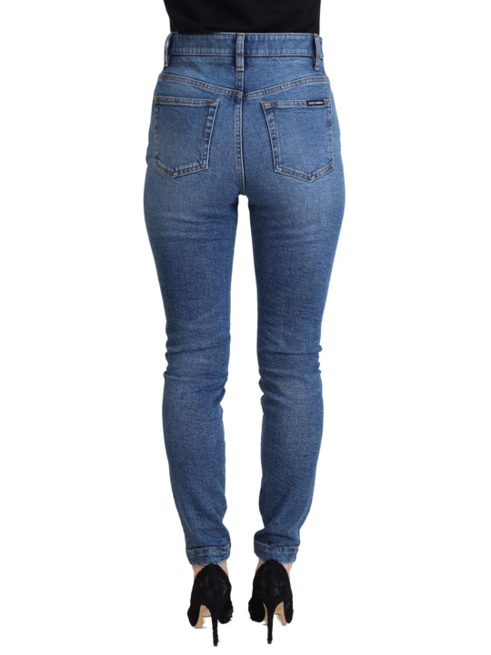 Jeans & Pants Chic Blue Denim Pants â€“ Elegance Meets Comfort 620,00 € 8059579738823 | Planet-Deluxe