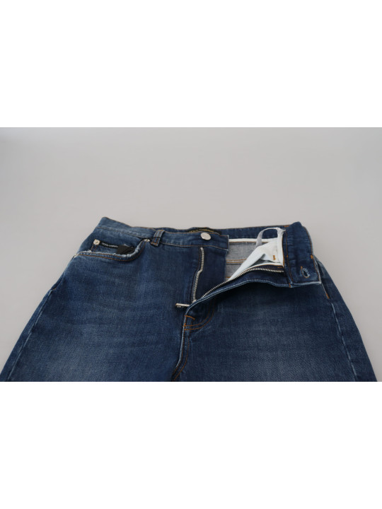 Jeans & Pants Elegant Blue Denim Pants - Tailored Fit 620,00 € 8059579760992 | Planet-Deluxe