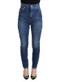 Jeans & Pants Elegant Blue Denim Pants - Tailored Fit 620,00 € 8059579760992 | Planet-Deluxe