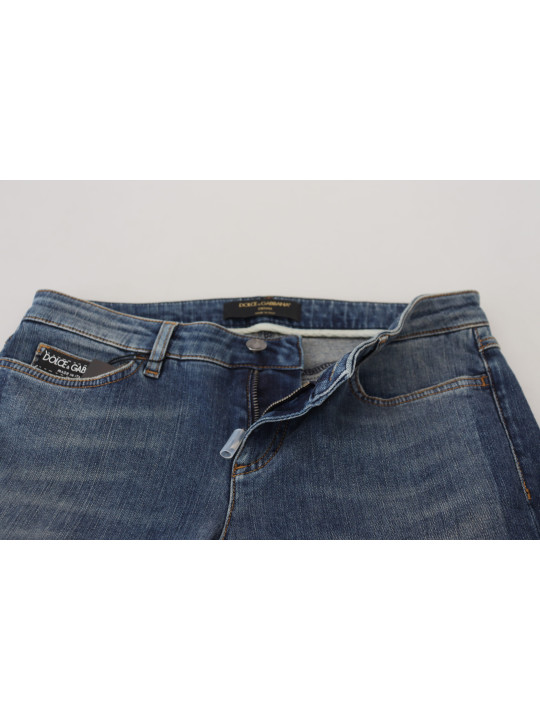 Jeans & Pants Elegant Tattered Denim Pants â€“ Chic Casualwear 1.100,00 € 8051124006814 | Planet-Deluxe
