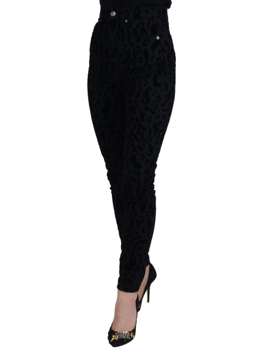 Jeans & Pants Chic Leopard Print Denim Elegance 530,00 € 8050249422387 | Planet-Deluxe