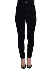 Jeans & Pants Chic Leopard Print Denim Elegance 530,00 € 8050249422387 | Planet-Deluxe