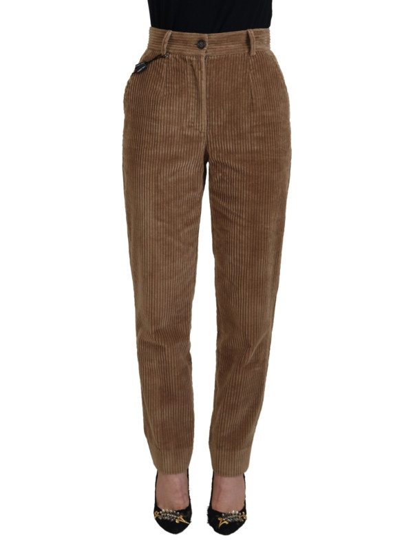Jeans & Pants Elegant Brown Corduroy Pants for Sophisticated Style 830,00 € 8057155513857 | Planet-Deluxe