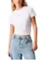 "Calvin Klein Jeans T-Shirts im Sale | Calvin Klein Damen Bio-Baumwolle T-Shirt Weiß online kaufen"|Planet-Deluxe