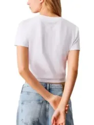 "Calvin Klein Jeans T-Shirts im Sale | Calvin Klein Damen Bio-Baumwolle T-Shirt Weiß online kaufen"|Planet-Deluxe