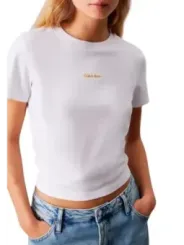 "Calvin Klein Jeans T-Shirts im Sale | Calvin Klein Damen Bio-Baumwolle T-Shirt Weiß online kaufen"|Planet-Deluxe