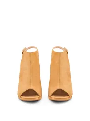 Braun Leder Sandalette Hergestellt in Italien