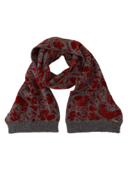 Scarves Chic Red and Grey Cotton Wrap Scarf 370,00 € 8058301882544 | Planet-Deluxe