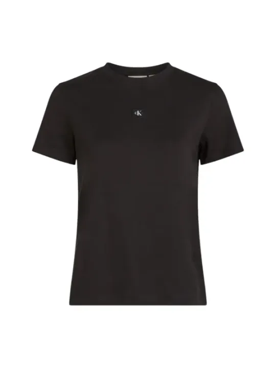 "Calvin Klein Jeans T-Shirts im Sale | Calvin Klein Jeans Damen Basic T-Shirt Schwarz online kaufen"|Planet-Deluxe