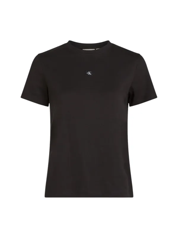 "Calvin Klein Jeans T-Shirts im Sale | Calvin Klein Jeans Damen Basic T-Shirt Schwarz online kaufen"|Planet-Deluxe