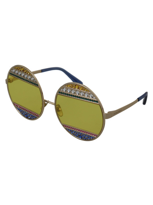 Sunglasses for Women Crystal Embellished Gold Oval Sunglasses 1.750,00 € 8058301889550 | Planet-Deluxe