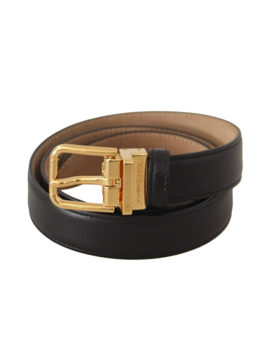 Belts Elegant Black Leather Belt with Engraved Metal Buckle 1.200,00 € 8050249422981 | Planet-Deluxe