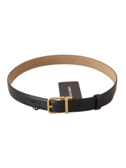 Belts Elegant Black Leather Belt with Engraved Metal Buckle 1.200,00 € 8050249422981 | Planet-Deluxe