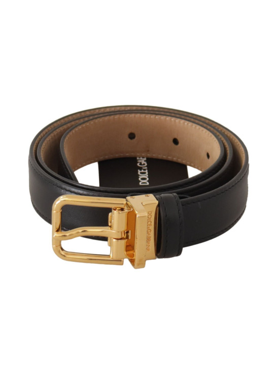 Belts Elegant Black Leather Belt with Engraved Metal Buckle 1.200,00 € 8050249422981 | Planet-Deluxe