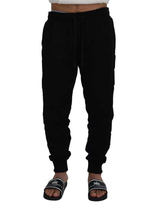 Jeans & Pants Elegant Black Cotton Jogger Pants 750,00 € 8050249420338 | Planet-Deluxe