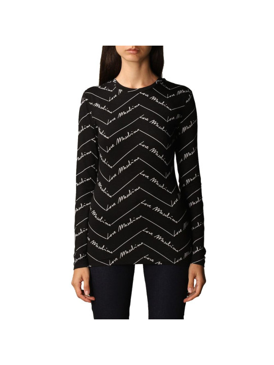 Sweaters Elegant Long-Sleeved Logo Print Tee 130,00 € 8054807526166 | Planet-Deluxe