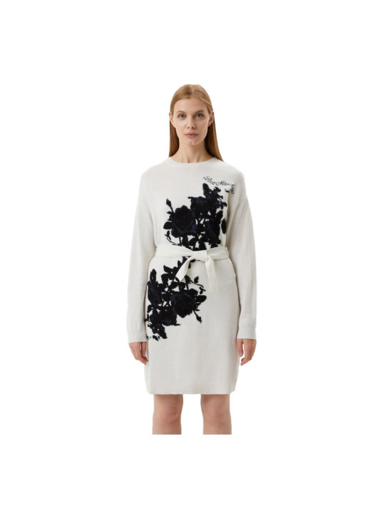 Dresses Elegant Embroidered Wool Blend Long Dress 340,00 € 8054807944786 | Planet-Deluxe