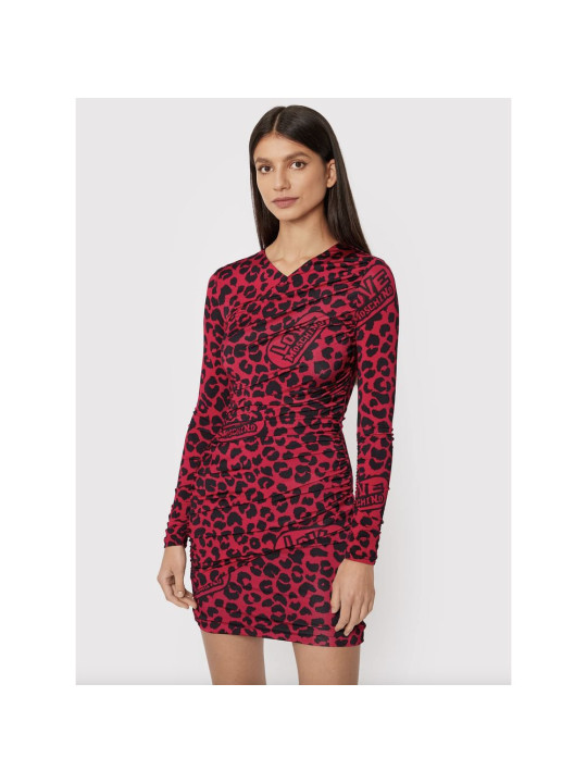 Dresses Chic Leopard Texture Dress in Pink and Black 290,00 € 8055204647034 | Planet-Deluxe