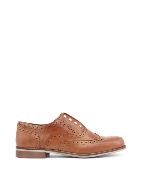 Braune Leder Oxford Schuhe Handgefertigt